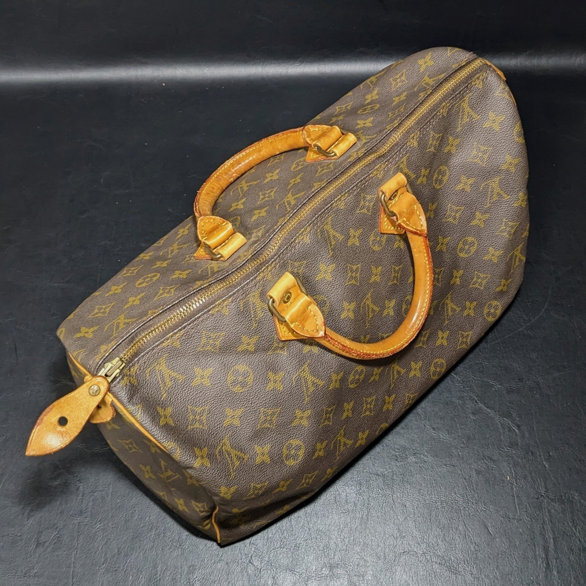 1円 LOUISVUITTON ルイヴィトン モノグラム スピーディー40 ミニボストンバッグ 1970年代初期型ビンテージ ECLAIRエクレール社ファスナー_画像5