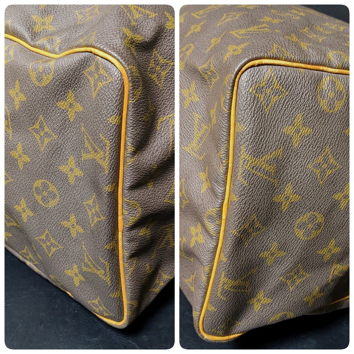 1円 LOUISVUITTON ルイヴィトン モノグラム スピーディー40 ミニボストンバッグ 1970年代初期型ビンテージ ECLAIRエクレール社ファスナー_画像9