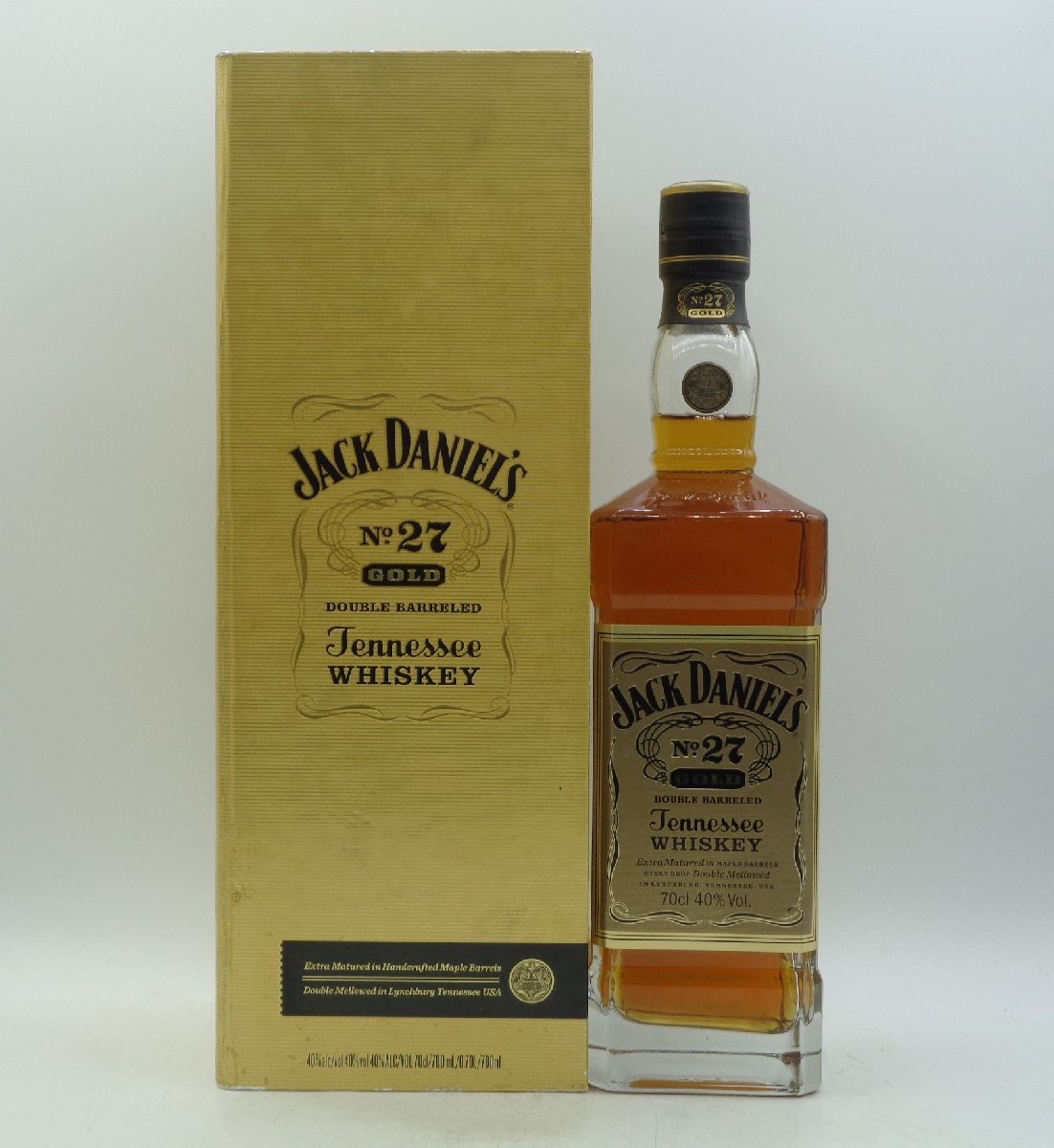 JACK DANIEL'S NO.27 GOLD DOUBLE BARRELED ジャック ダニエル ゴールド メープルバレル ウイスキー 箱入 未開封 古酒 700ml 40％ Q4273_画像1