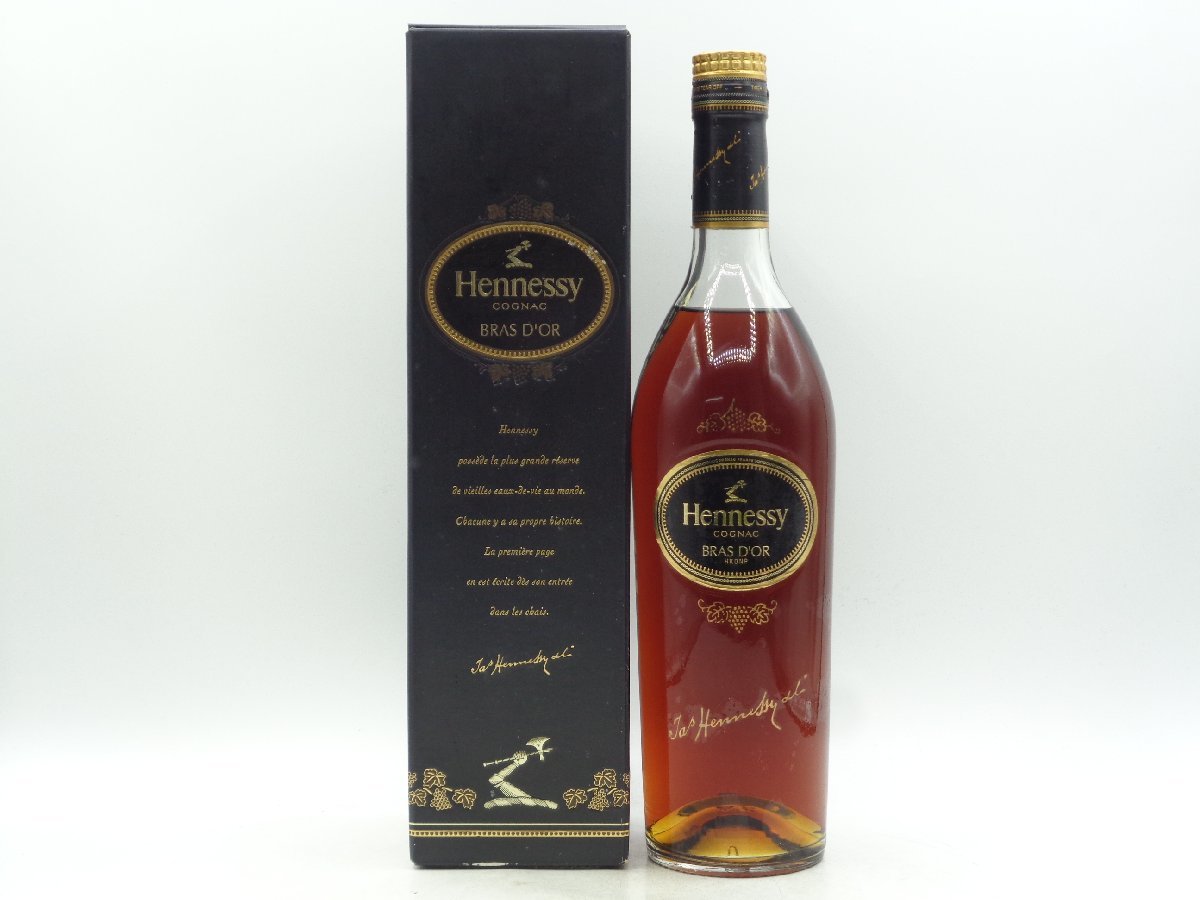 HENNESSY BRAS D'OR ヘネシーブラスドール スリムボトル ブランデー 箱入 未開封 古酒 700ml C106345_画像1