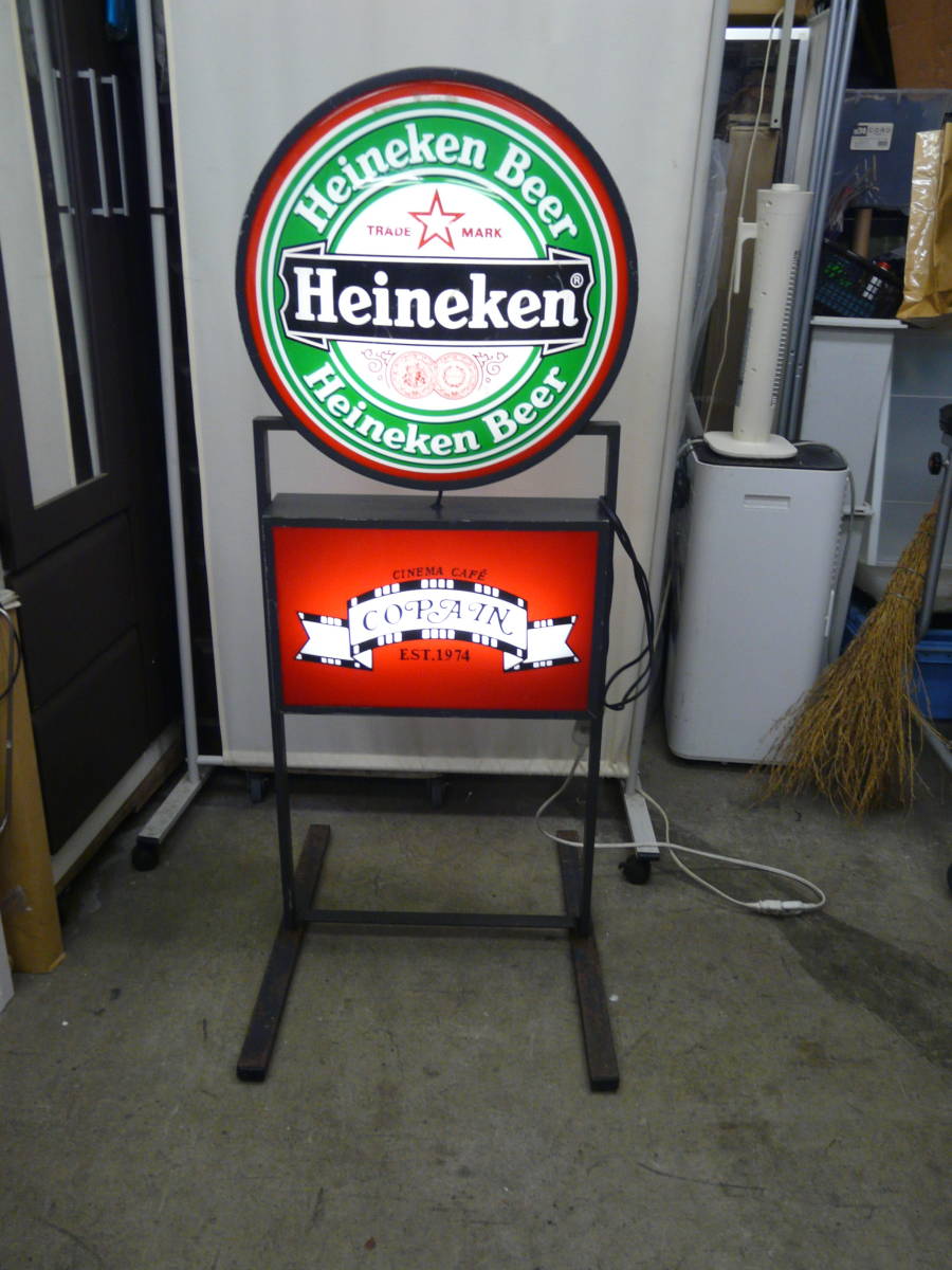 ハイネケンHeineken Beer　ヴィンテージ看板　中古品_画像1