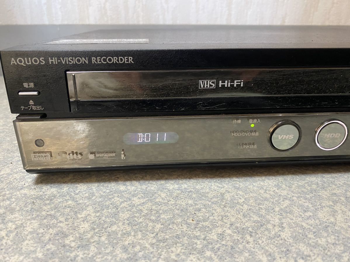 1円～ SHARP DV-ACV52 HDD250GB VHS一体型ビデオデッキ DVDレコーダー シャープ 通電確認済み_画像2