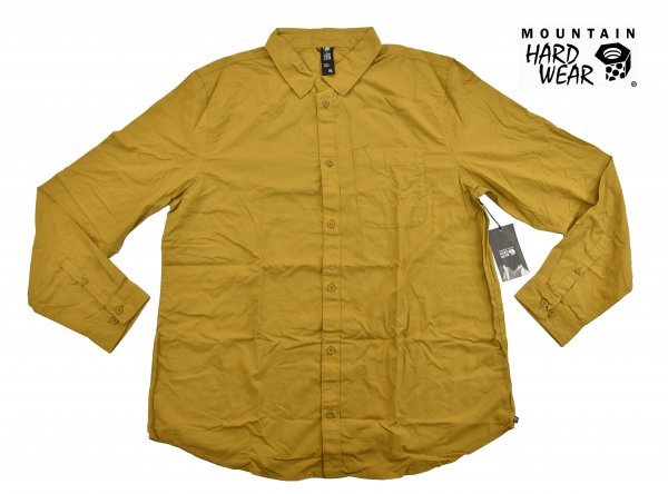 送料無料4★Mountain Hardwear★マウンテンハードウェア El Portal 長袖シャツ size:XL オリーブゴールド