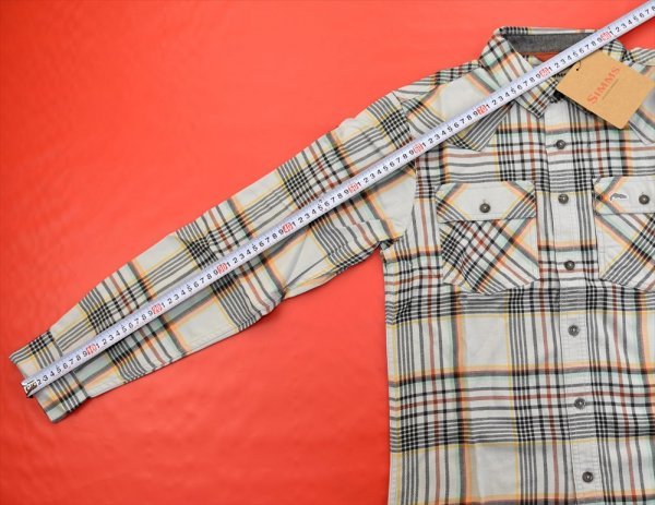  бесплатная доставка 4*Simms* Syms Santee Flannel рубашка с длинным рукавом size:S sterling /k Ray / карбоновый Neo Play do