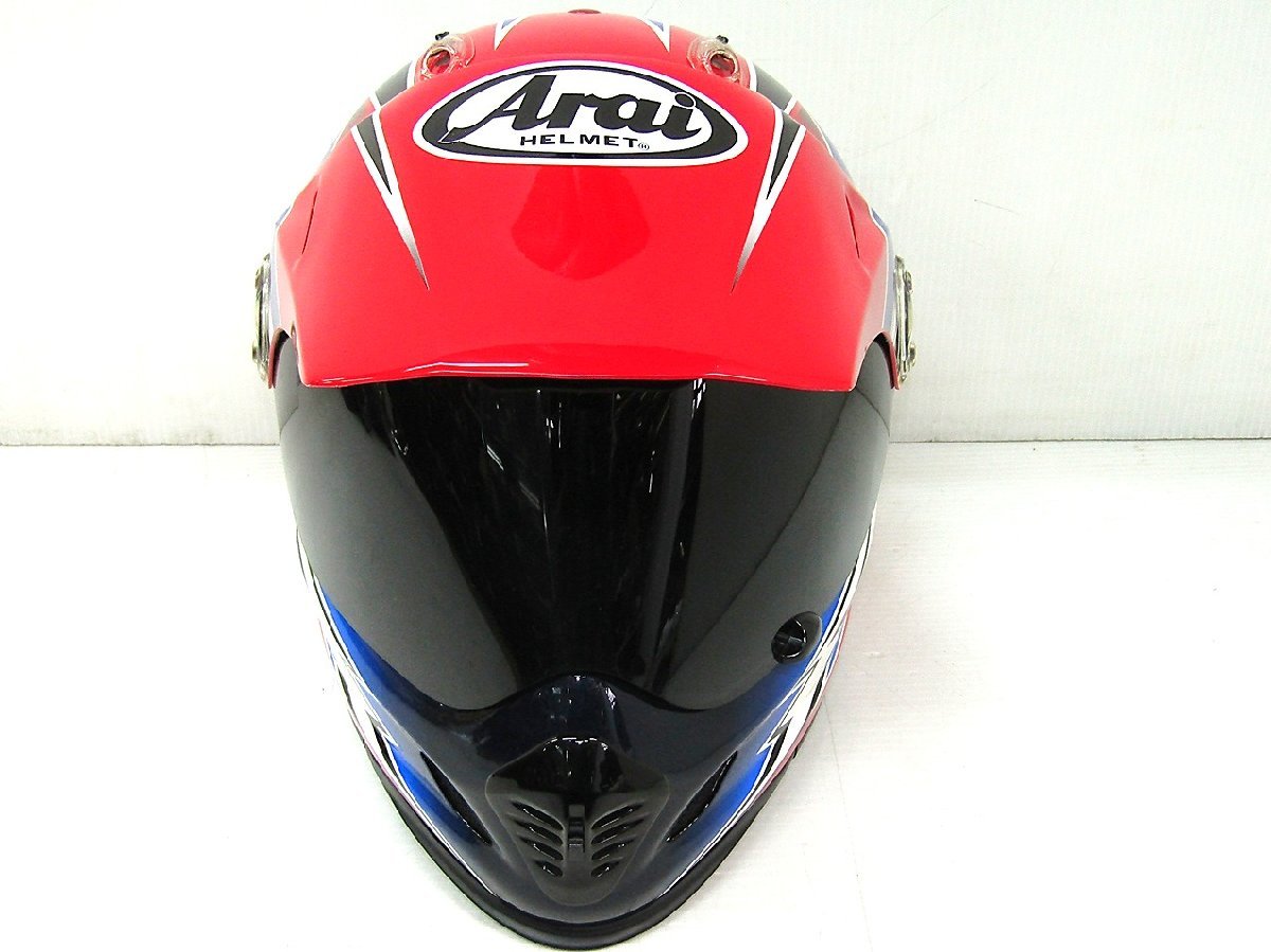 中古現状 アライ ★ サイズ XL TOUR-CROSS オフロードヘルメット ツアークロス 廃盤 トリコロール Arai_画像2