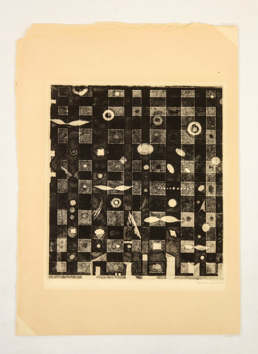 真作 駒井哲郎 1973年銅版画「樹」画18.5×27cm 東京都出身 春陽会会員 東京藝術大学教授 西田武雄に師事 繊細で写実的なタッチで描く7563_画像2