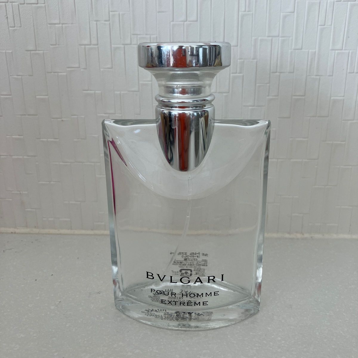 BVLGARI ブルガリ プールオム 香水エクストレーム　空箱と空びん　100mL空瓶　綺麗に保存してあります。インテリアとして