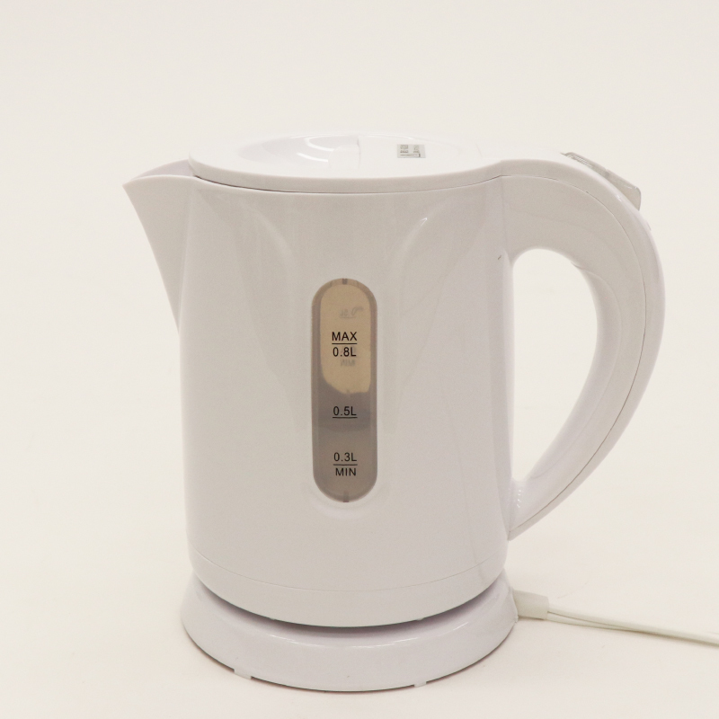 【処分品】ケトル 0.8L コンパクト 電気ケトル 湯沸かし器 簡単 空焚き防止機能 沸いたらオフ お茶 コーヒー KTK-08 ホワイト ポット_画像3