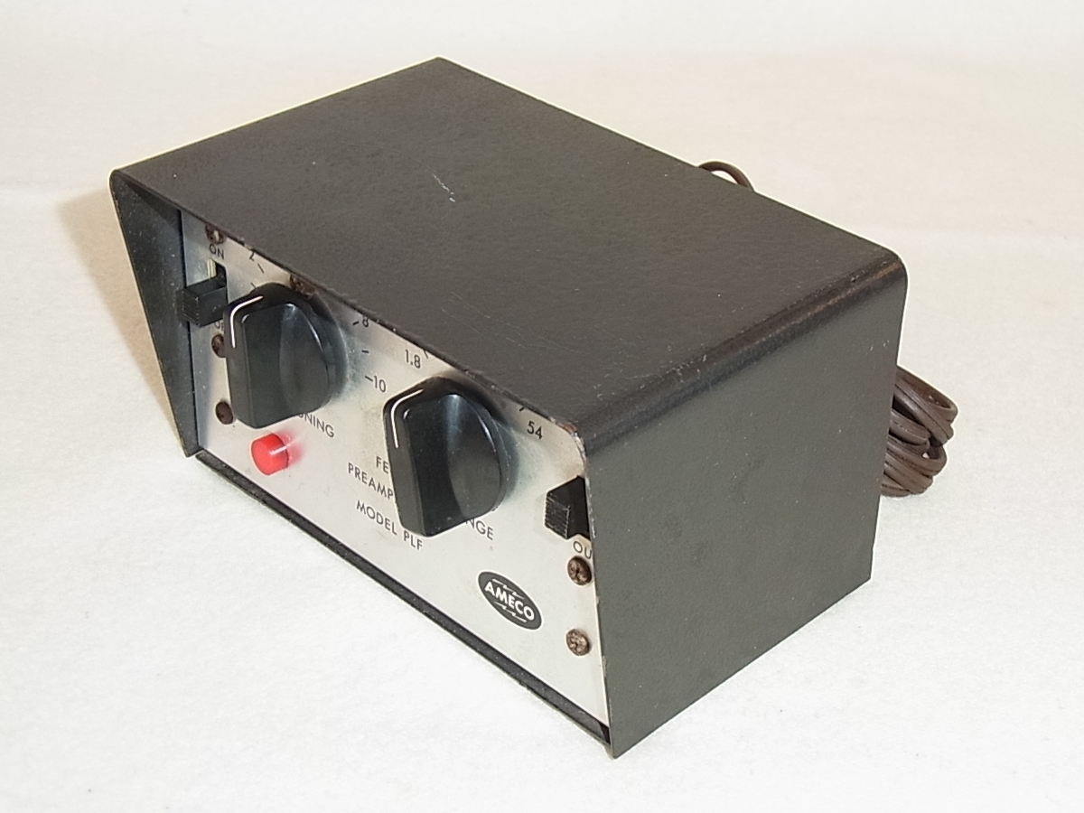 AMECO MODEL PLF FET PREAMPLIFIER 1.8-54MHz プリアンプ 動作しますが 中古ジャンク扱い品_画像3