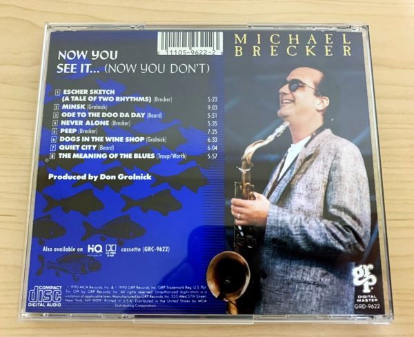 【GRP輸入盤】 Michael Brecker / Now You See It...(Now You Don't) ■ マイケル・ブレッカー / ナウ・ユー・シー・イット (1990年)_画像2