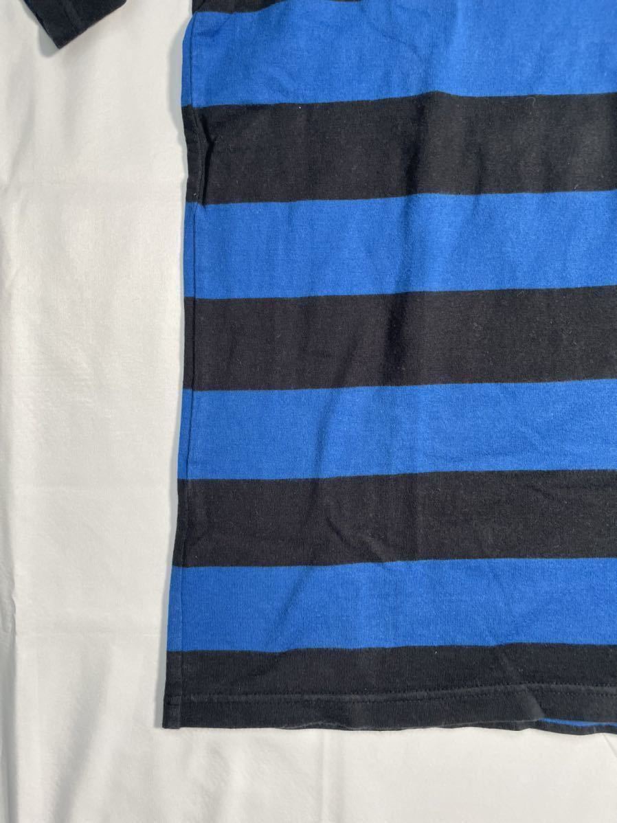 ナンバーナイン numbernine 03ss カート期 ボーダー Tシャツ サイズ3 ブラック ブルー 22096_画像6