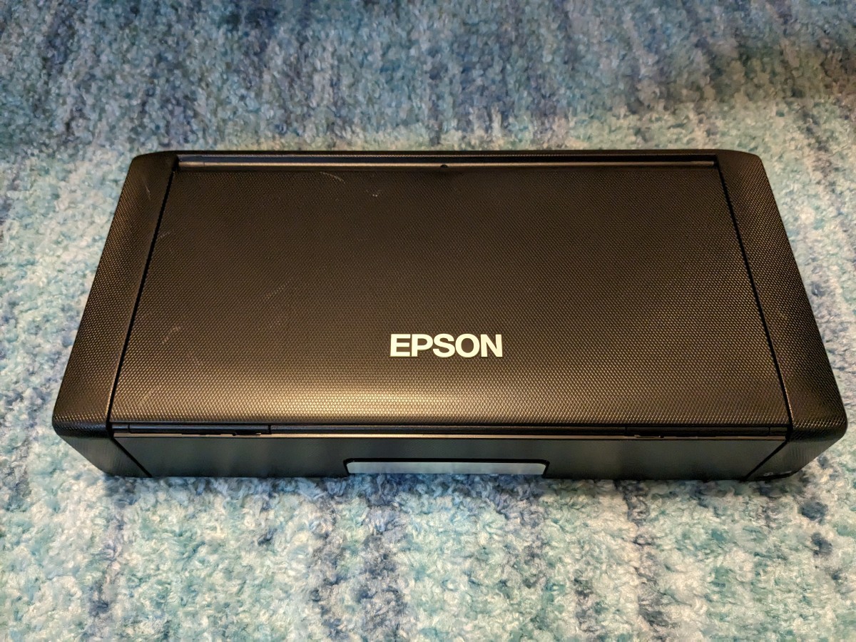 0511u0724　EPSON A4モバイルインクジェットプリンター PX-S05B ブラック 同梱不可_画像1