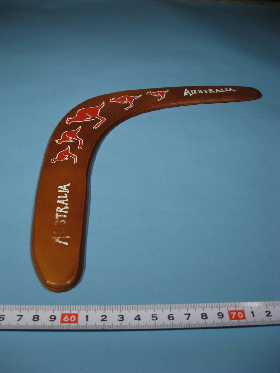 オーストラリア アボリニジ 木製ブーメラン カンガルー BOOMERANG DRAWN KANGAROO Made in AUSTRALIA (中古・未使用・美品)_画像3