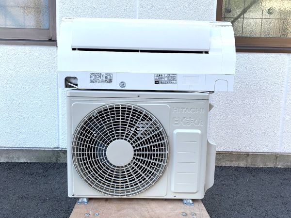 ◆FB2 日立 ルームエアコン　動作品　おもに6畳用 (冷 6～9畳・暖 6～7畳)　RAS-W22K(W) / RAC-W22K　20年製　リモコン付き◆N_画像1