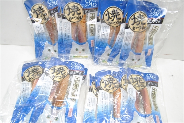 【CAG5-02】 キャットフード チャオ 焼カツオ ホタテ味 国産品 24個 まとめ売り ①_画像1