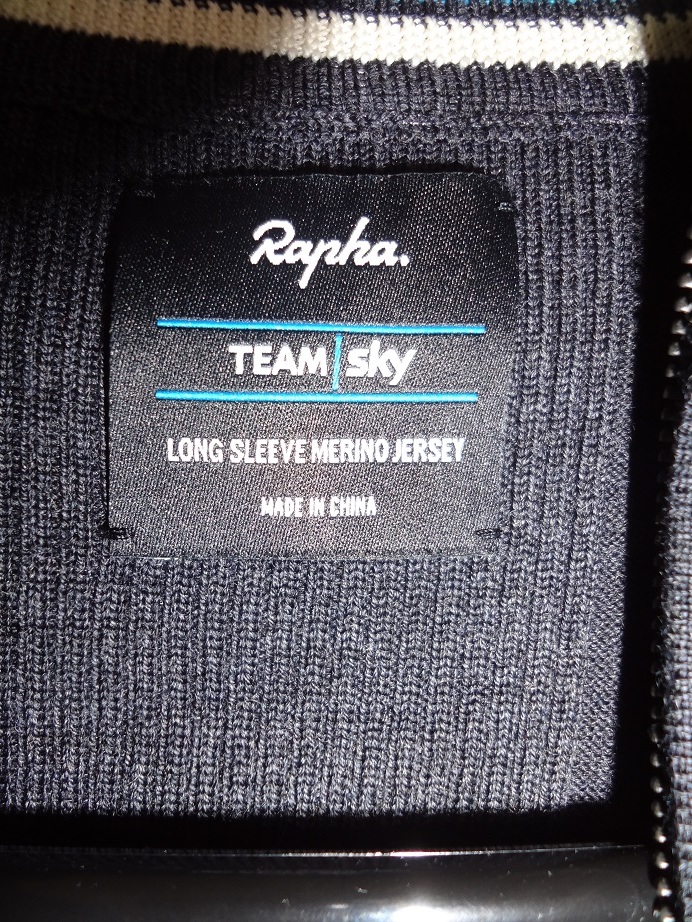 ラファ チームスカイ rapha team sky 長袖メリノジャージ ダークグレー サイズXS_画像5