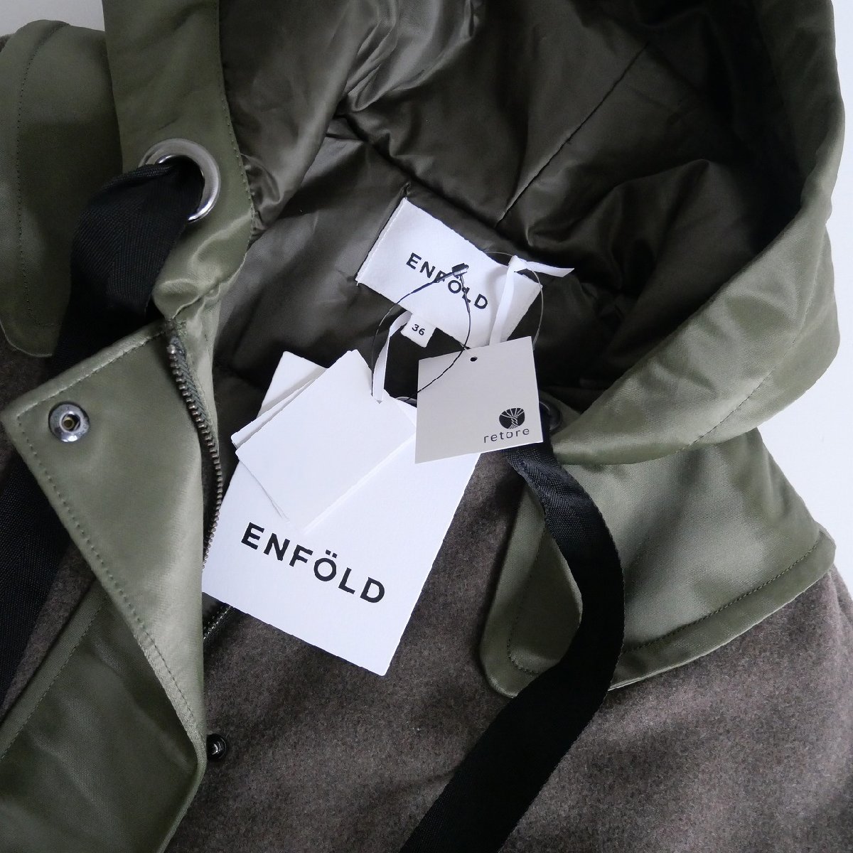 2021AW / ENFOLD エンフォルド / 300EA330-1120 HOODIE JACKET フーディージャケット 36 / 2211-0912_画像6