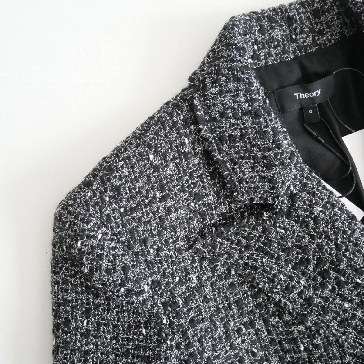 2022 / 未使用 / Theory セオリー / Noelle Tweed DB Blazer DR R ツイード ブレザー ジャケット 0 / 01-2405200 / 2302-0707_画像3