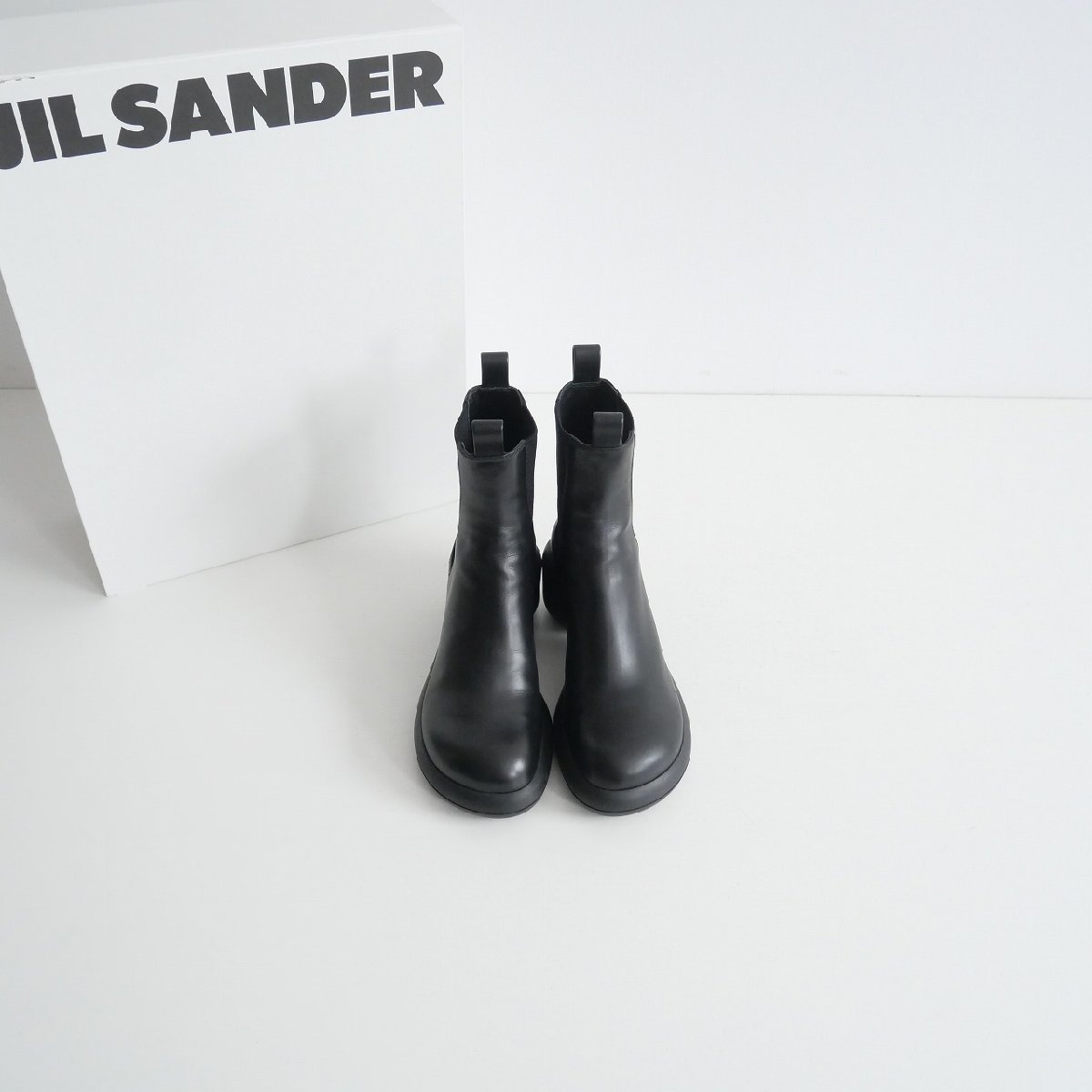 JIL SANDER ジルサンダー / ブロックヒールアンクルブーツ 38 / J15WU0022 / 2310-1327_画像1