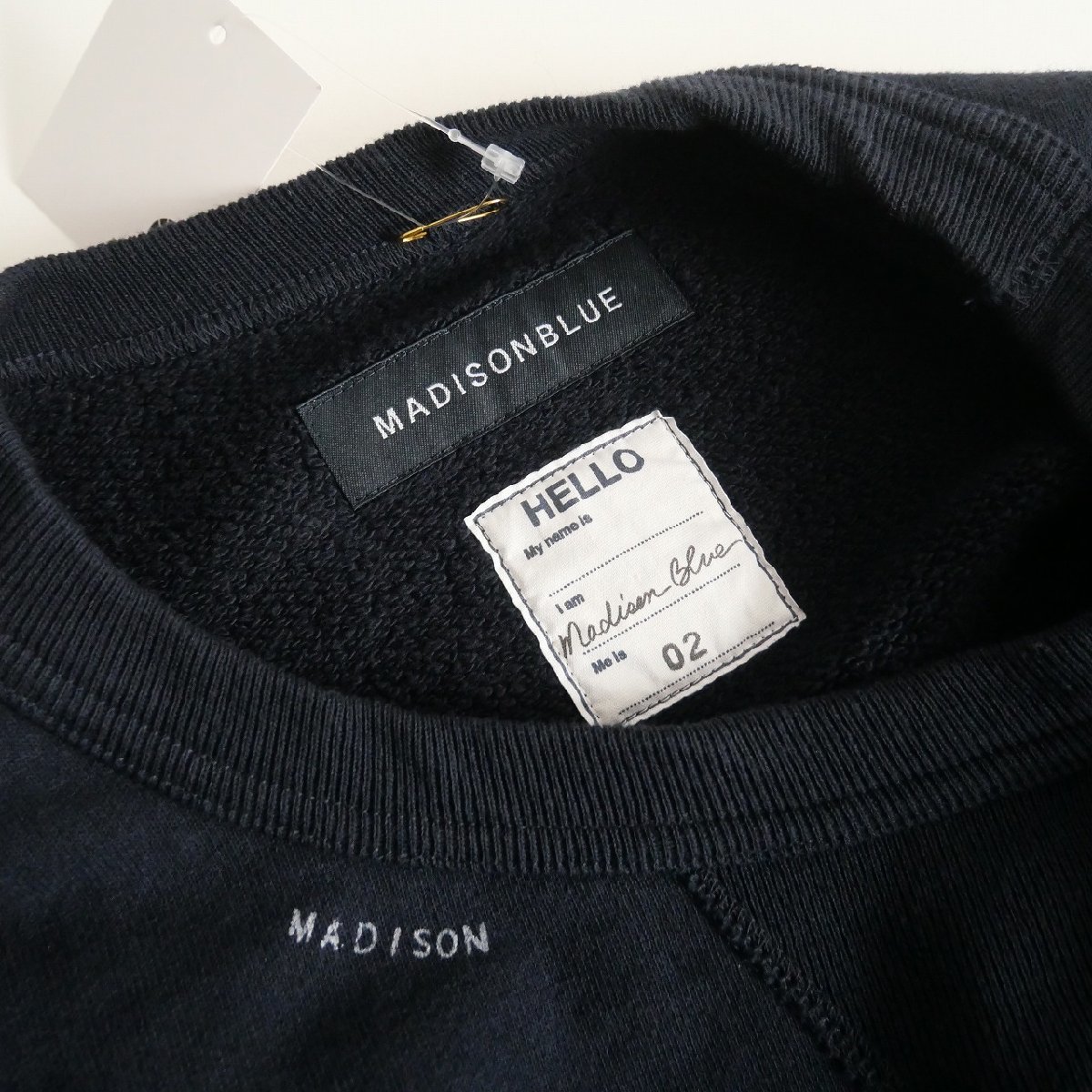 2022 / MADISON BLUE マディソンブルー / L/S SEAMLESS URAKE STAMP‐CUT＆SEWN スウェット 02 M / MB224-7006 / 2305-1039_画像4