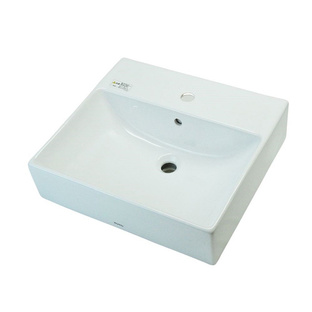 032702S 展示品 TOTO ベッセル形 洗面器 L710C #NW1 ホワイト 角形 洗面器のみ 洗面ボウル K1D_画像1