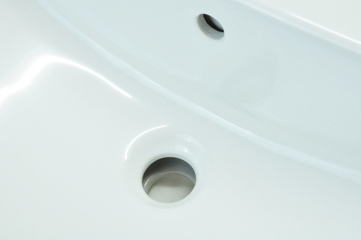032702S 展示品 TOTO ベッセル形 洗面器 L710C #NW1 ホワイト 角形 洗面器のみ 洗面ボウル K1D_画像3