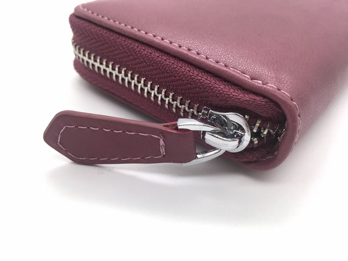 ミニ財布 コインケース カードケース 小銭入れ メンズ レディース ボックス型 紫 パープル_画像5