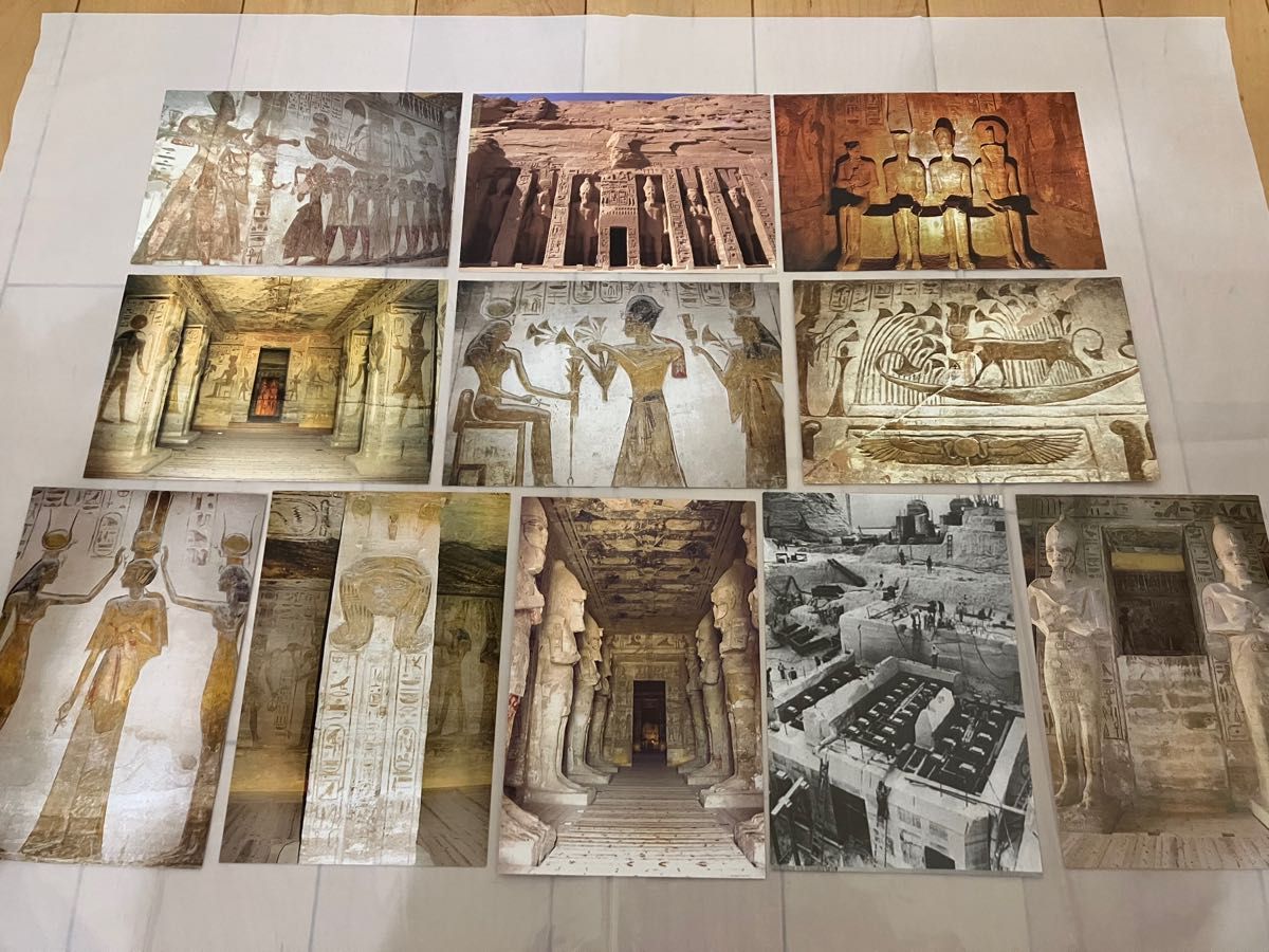 新品 エジプト 土産 フォトカード ポストカード ケース付 アブシンベル神殿 