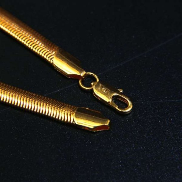 【1円スタート】Gold Bracelet 18k刻印 金ブレスレット 18金 メンズ レディース ゴールドチェーン ブレスレット 喜平 326_画像3