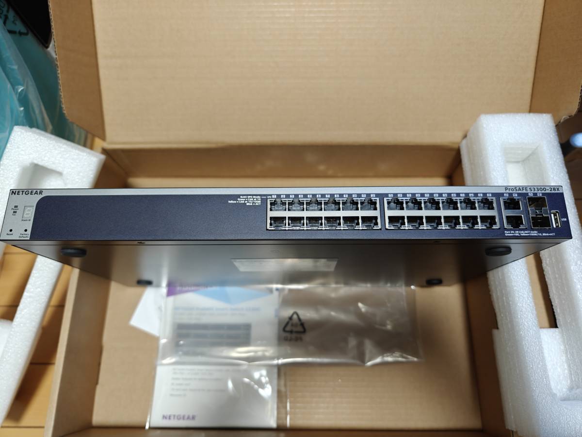 Netgear S3300-28X GS728TX Smart Switch 10GBASE-T SFP+ ネットギア スイッチ ハブ Vlan Lagg 簡易L3_画像1