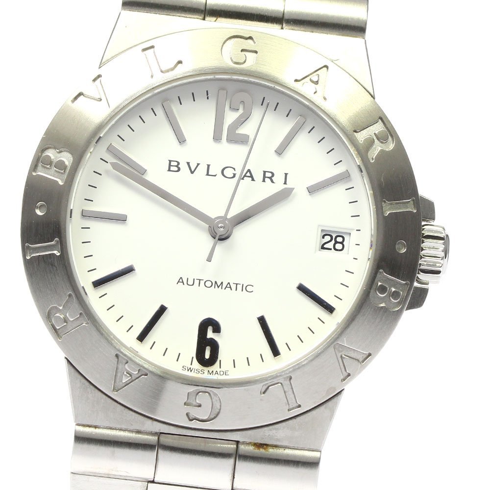 ブルガリ BVLGARI LCV35S ディアゴノ デイト 自動巻き メンズ 良品 内箱付き_781345
