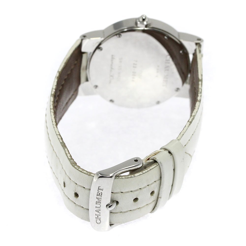  belt with translation Chaumet Chaumet W07228-021 Date quartz men's written guarantee attaching ._779542