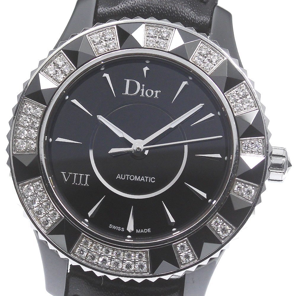 ディオール Dior CD1235E0 ユイット ダイヤベゼル 自動巻き レディース _783133