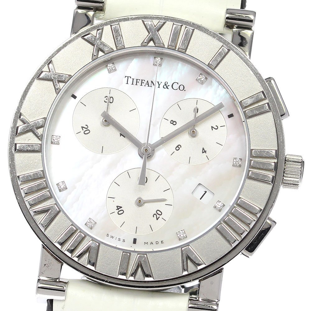 ティファニー TIFFANY&Co. Z0007.32.10A91B41A アトラス クロノグラフ 9Pダイヤ クォーツ メンズ _783108_画像1