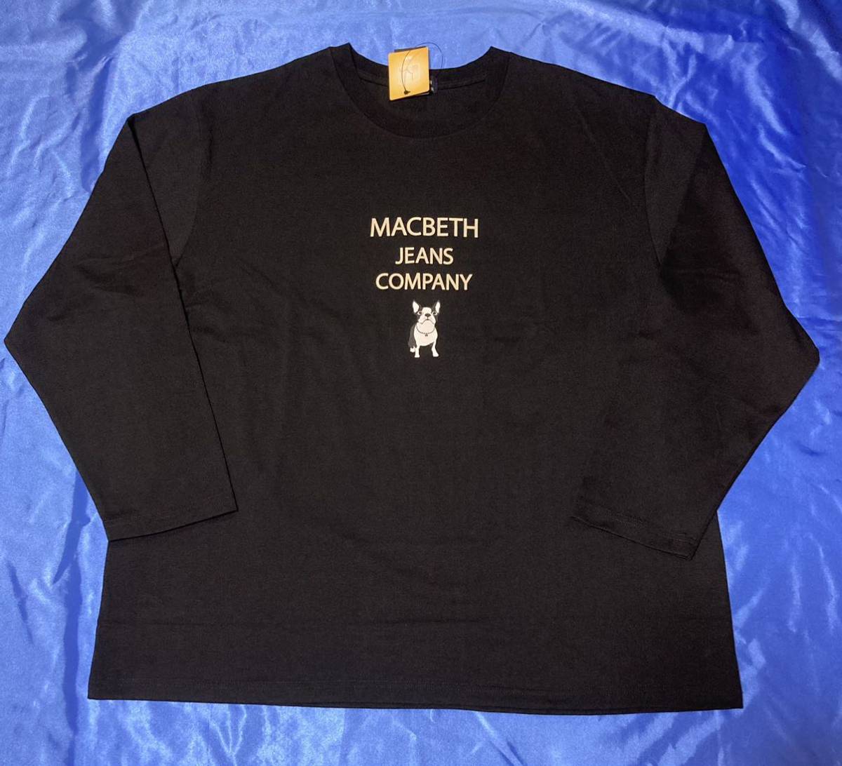 MACBETH ブラック色 ロングTシャツ メンズ大きいサイズ 5L