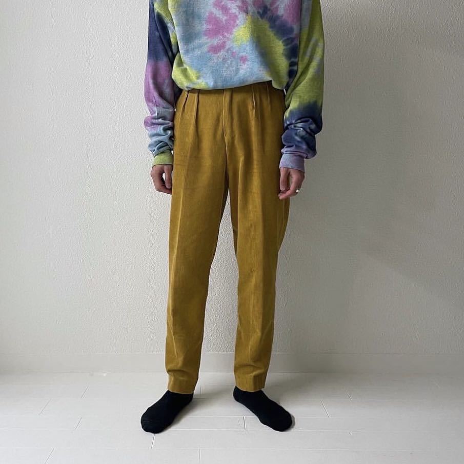 80s ドイツ製 Vintage Mustard Cords Trousers コーデュロイパンツ コーズ トラウザーズ スラックス パンツ ヴィンテージ ビンテージ_画像7