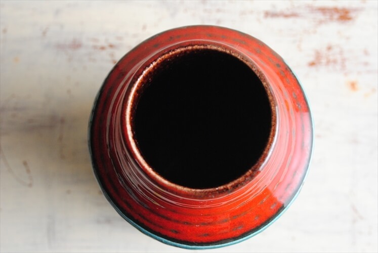  запад Германия производства Vintage Bay Keramik керамика. ваза Fat Lava ваза для цветов один колесо .. Mid-century период цветок основа античный _ig3609