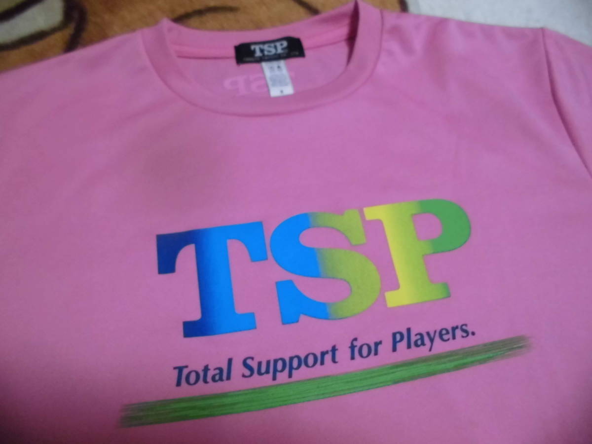 ■　1円～売り切り　TSP　現VICTAS　前後ロゴ　Tシャツ　男女兼用　サイズS　ピンク　新品未使用　　　　　　　　送料250円～_タグ無しですが新品未使用です　サイズS