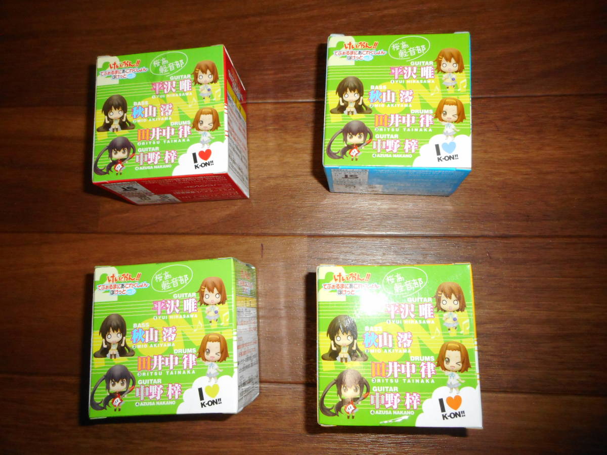  prompt decision * 2011 all 4 kind set K-On!........ collection pocket figure .gi-ta law .. diff .rume box unopened storage goods 