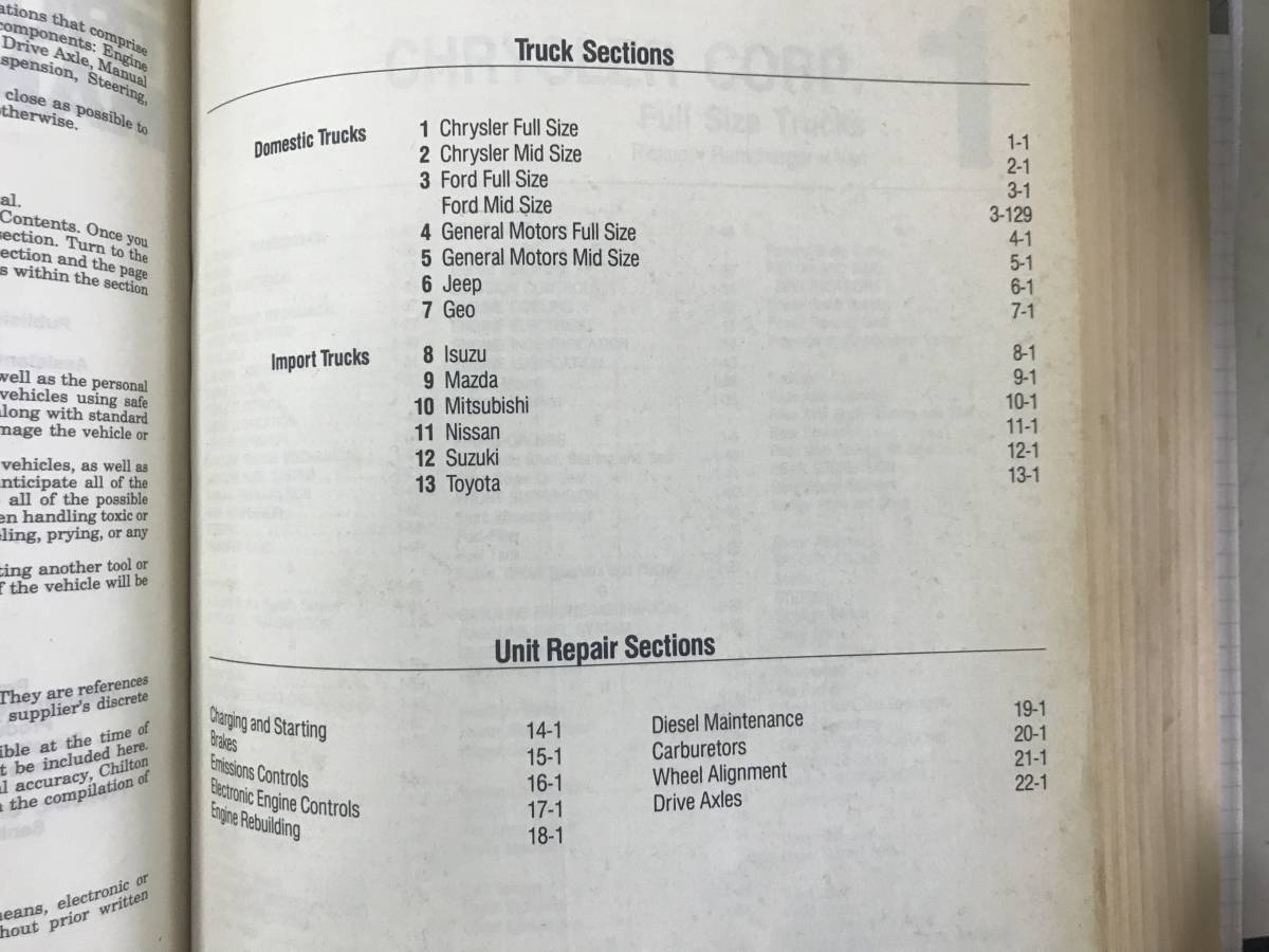  tilt n service book, maintenance manual /91-95,GM, Chevrolet, Ford, Chrysler, Jeep, Bronco, Suburban, Wrangler,C/K,K1500,G-VAN,G20