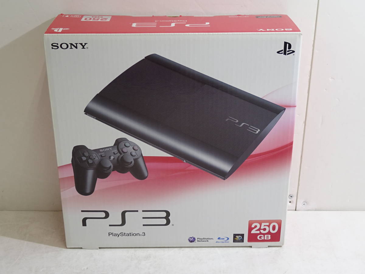 25Mdd【中古】PS3　250G　CECH-4200B　箱、説明書付き　初期化、クリーニング済み　通電起動OK_画像1