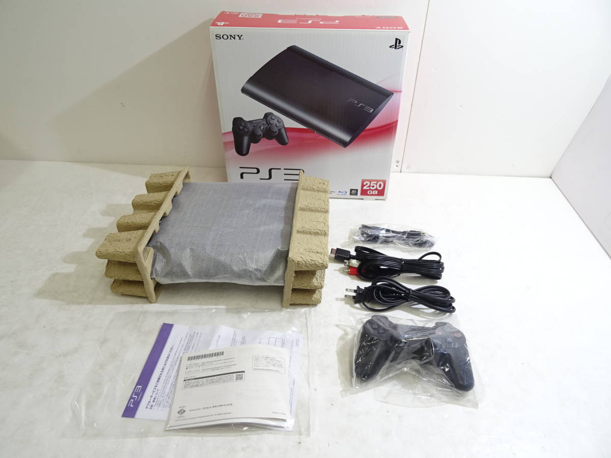 25Mdd【中古】PS3　250G　CECH-4200B　箱、説明書付き　初期化、クリーニング済み　通電起動OK_画像2