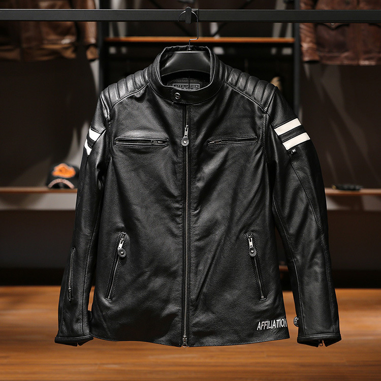 新作特価SALE レザージャケット 革ジャン 本革 カウハイド 牛革 バイクジャケット ライダーズ シングルライダース赤 S～3XL選択可能