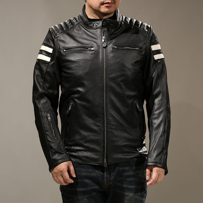 新作特価SALE レザージャケット 革ジャン 本革 カウハイド 牛革 バイクジャケット ライダーズ シングルライダース赤 S～3XL選択可能