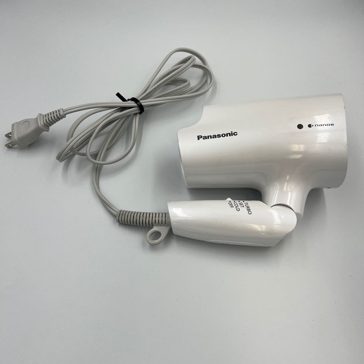 1円スタート 動作品 Panasonic パナソニック ヘアドライヤー nanoe EH-CNA2E ホワイト 21年製_画像1