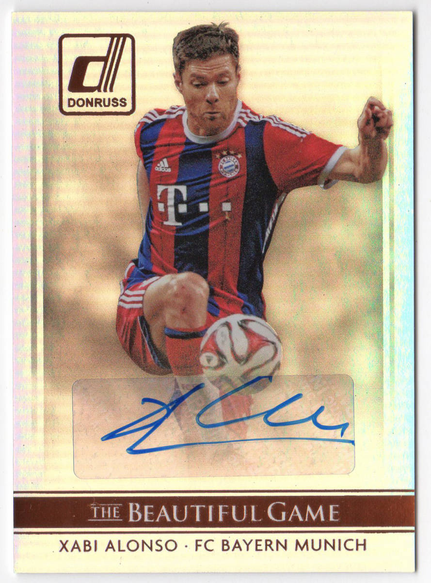 【XABI ALONSO/シャビ・アロンソ】2015 PANINI DONRUSS SOCCER THE BEAUTIFUL GAME AUTOGRAPH AUTO 直筆サインカード BAYERN LIVERPOOL