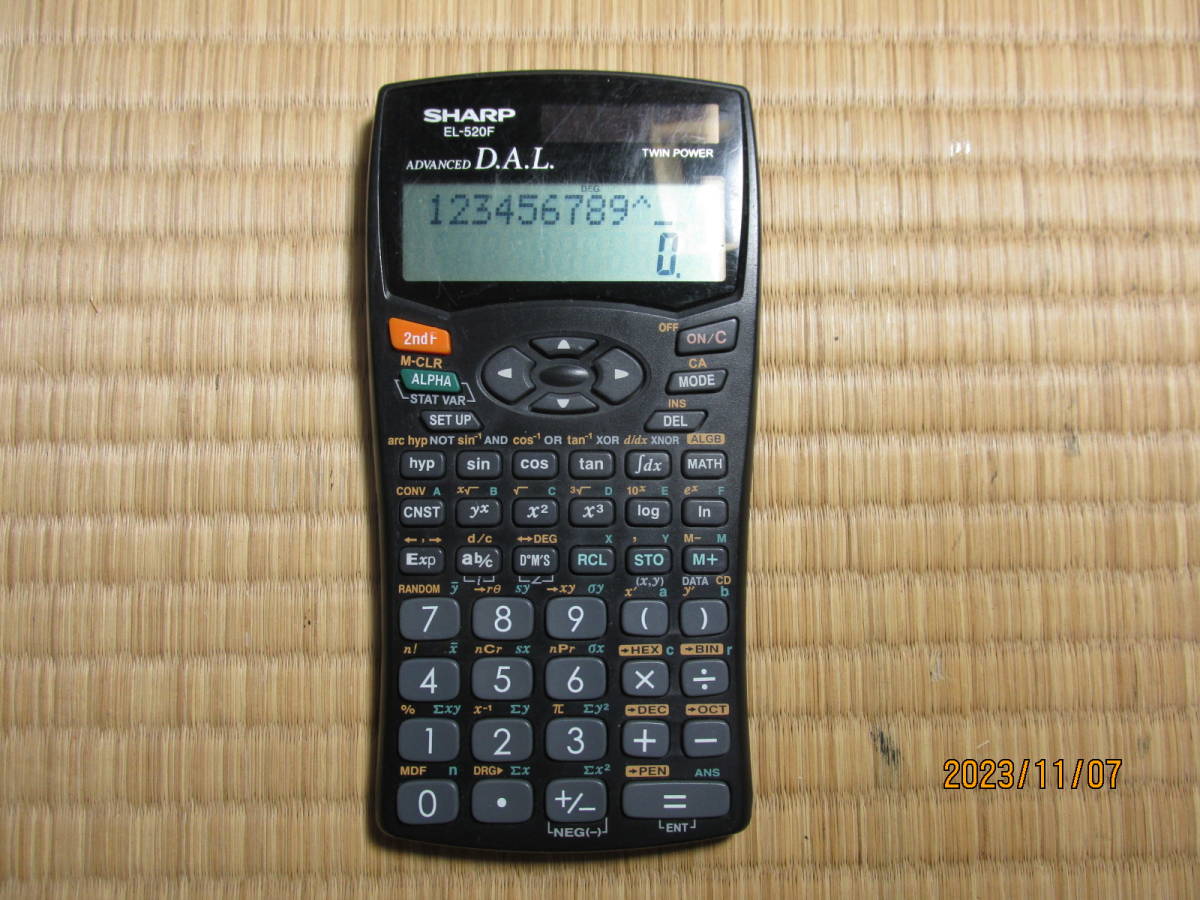 中古品シャープ関数電卓EL-520F|跨買TOKUKAI - 日本Y拍代標首選，日本代標