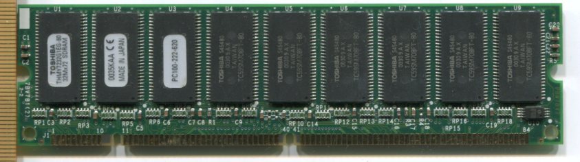【東芝】256MB-PC100-168pin SDRAM THMY7232G1EG-80（中古・単品）_画像1