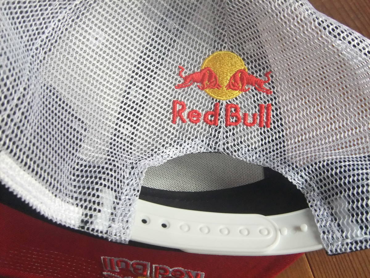 新品 本物 レッドブル RED BULL ベースボール キャップ NEW ERA ニューエラ ホワイト レッド 定価60＄ サーフ F1 バイク スノー_画像7