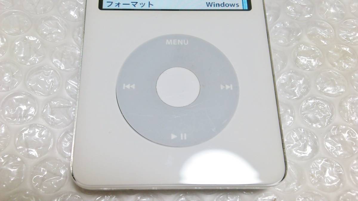  原文:iPod classic MA444J 30GB White アイポッド 第5.5世代 ホワイト Apple 動作品 本体 USBケーブル セット